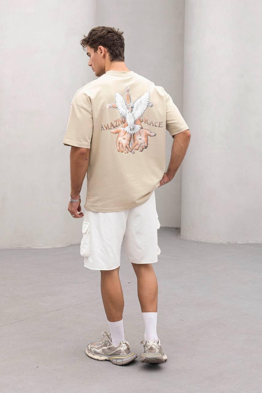 Baskılı Oversize Tişört