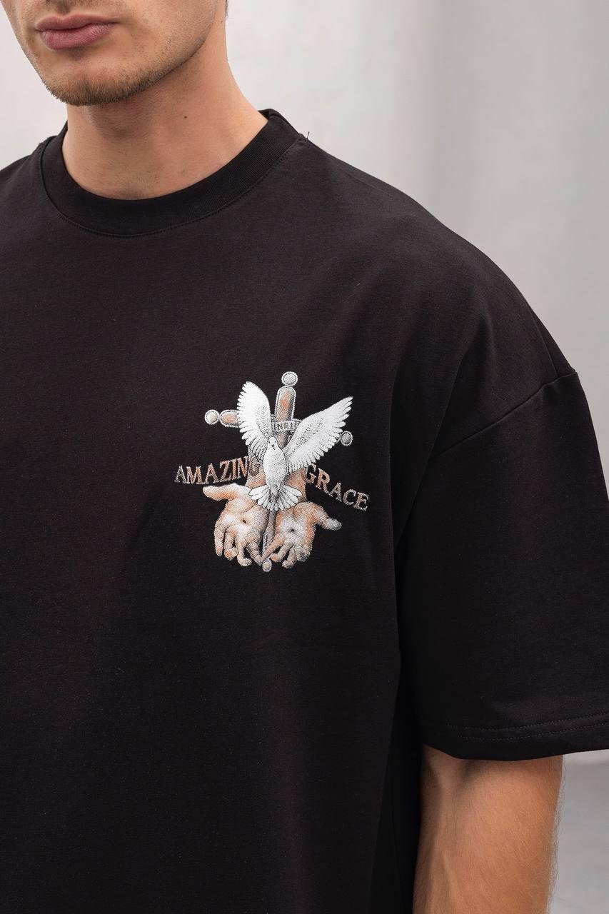 Baskılı Oversize Tişört
