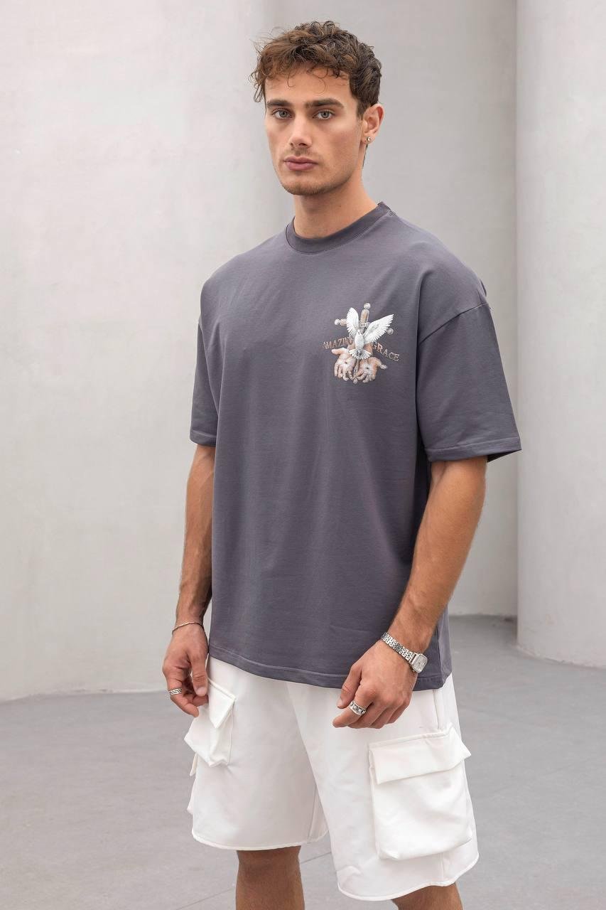 Baskılı Oversize Tişört