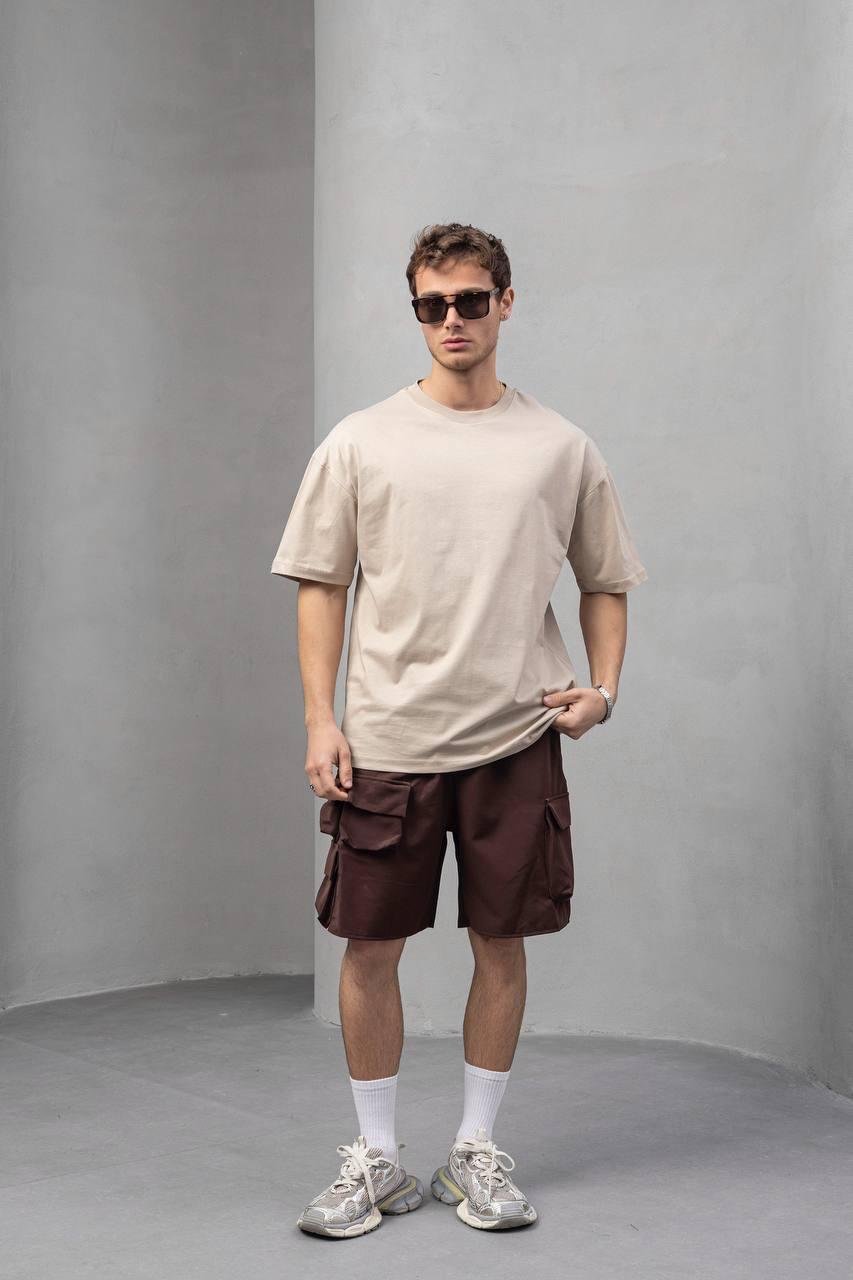 Bej Oversize Tişört