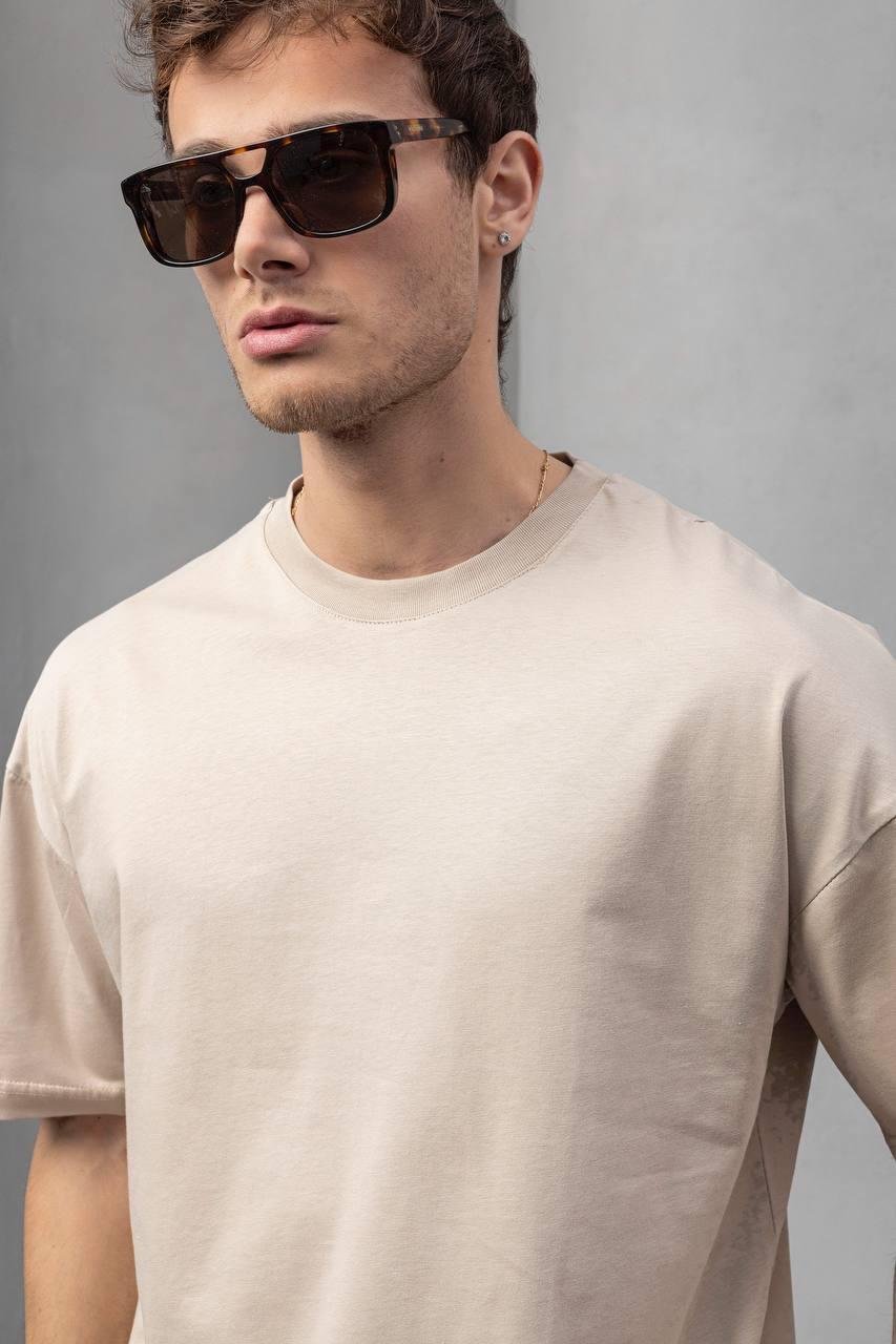 Bej Oversize Tişört