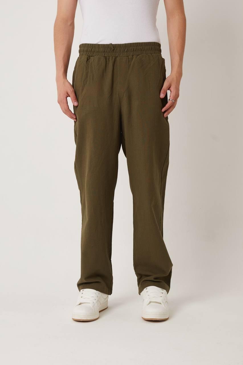 Haki Keten Pantolon