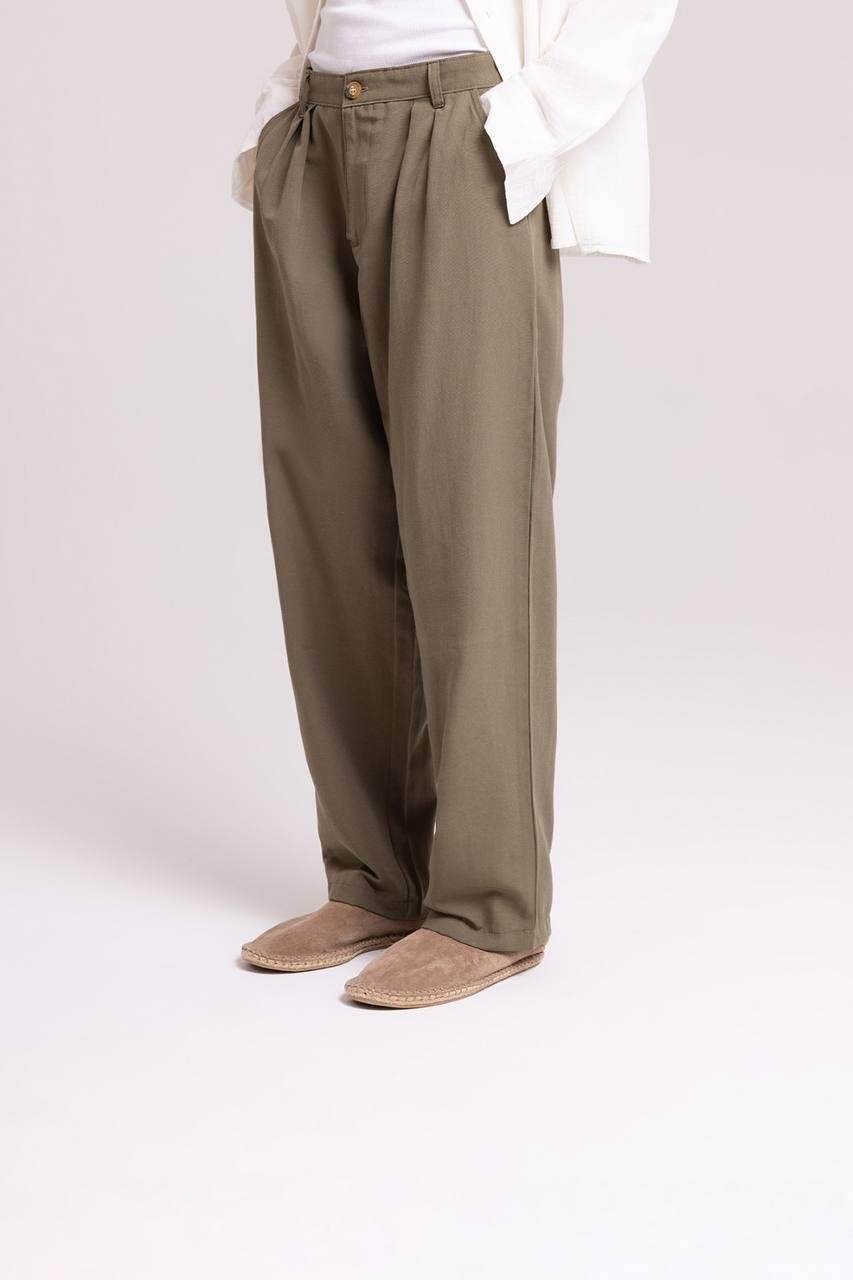 Haki Keten Pantolon