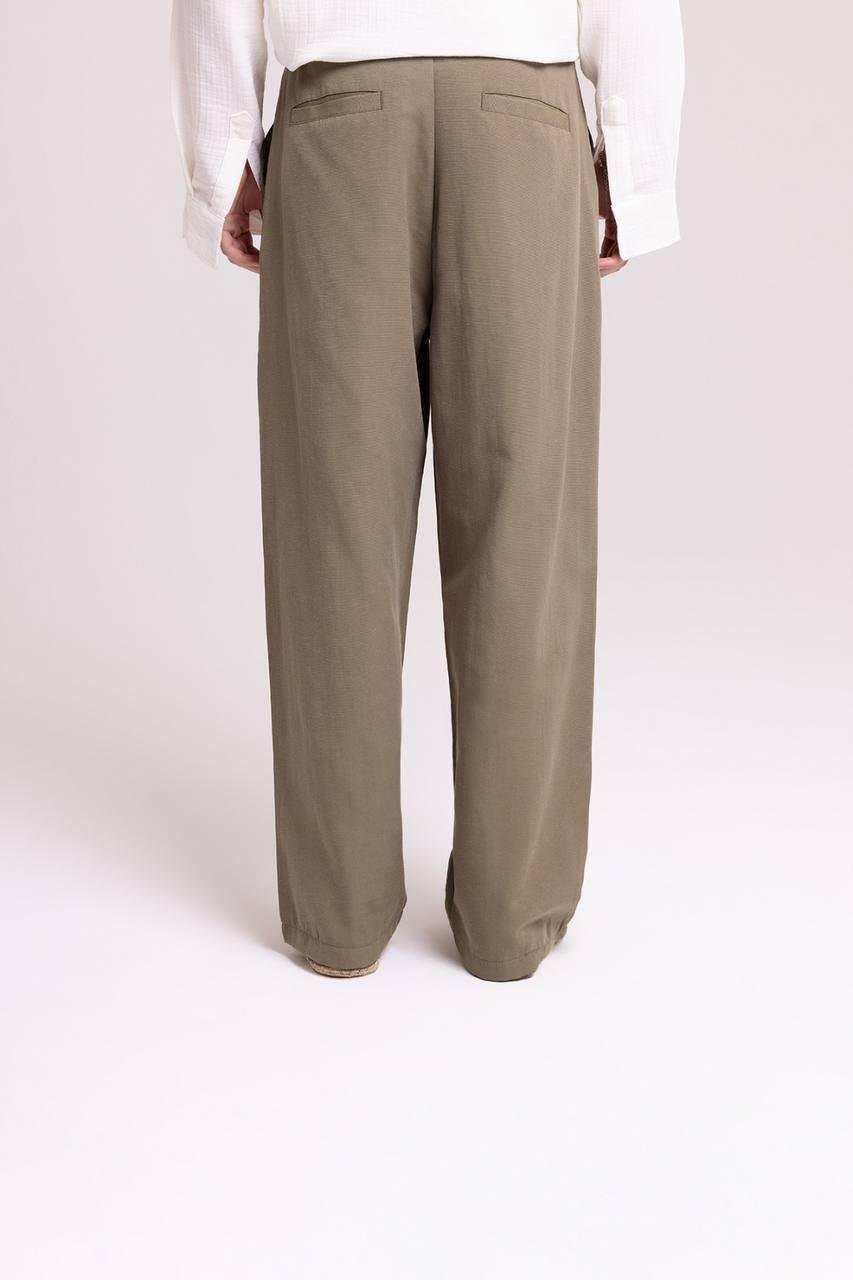 Haki Keten Pantolon