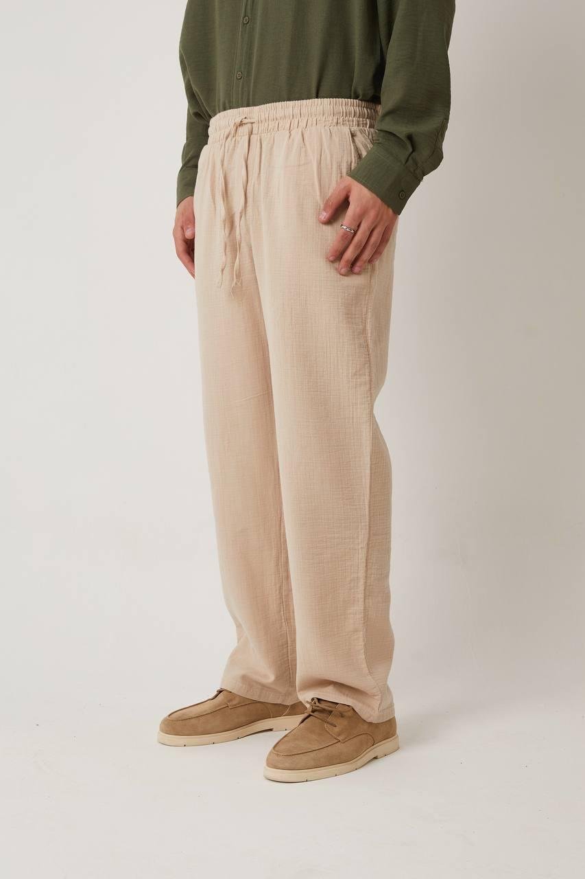 Krem Keten Pantolon