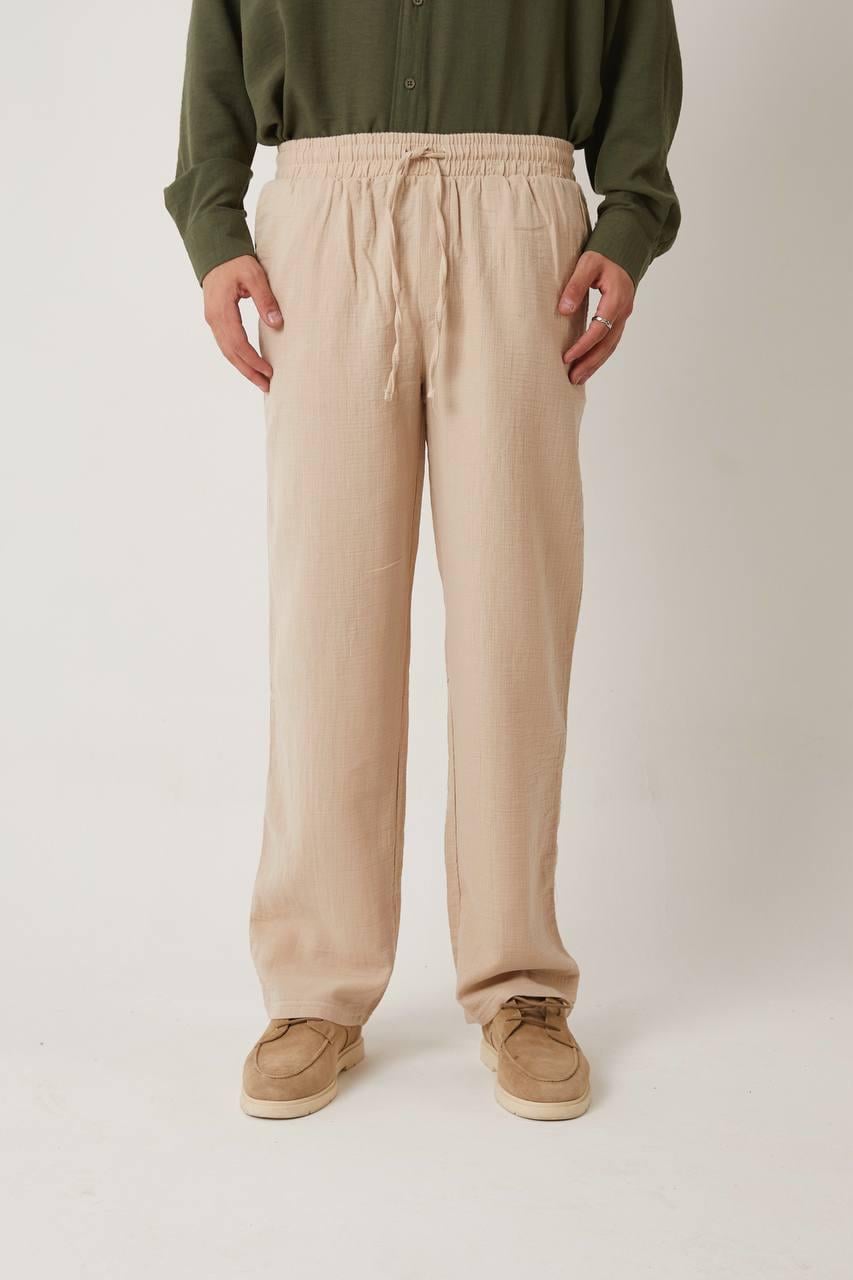 Krem Keten Pantolon