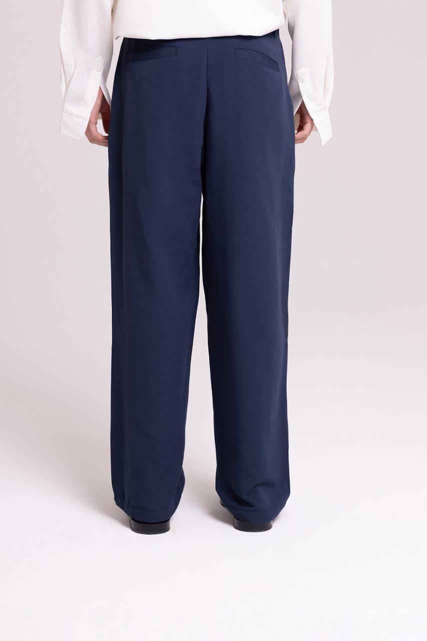 Lacivert Keten Pantolon