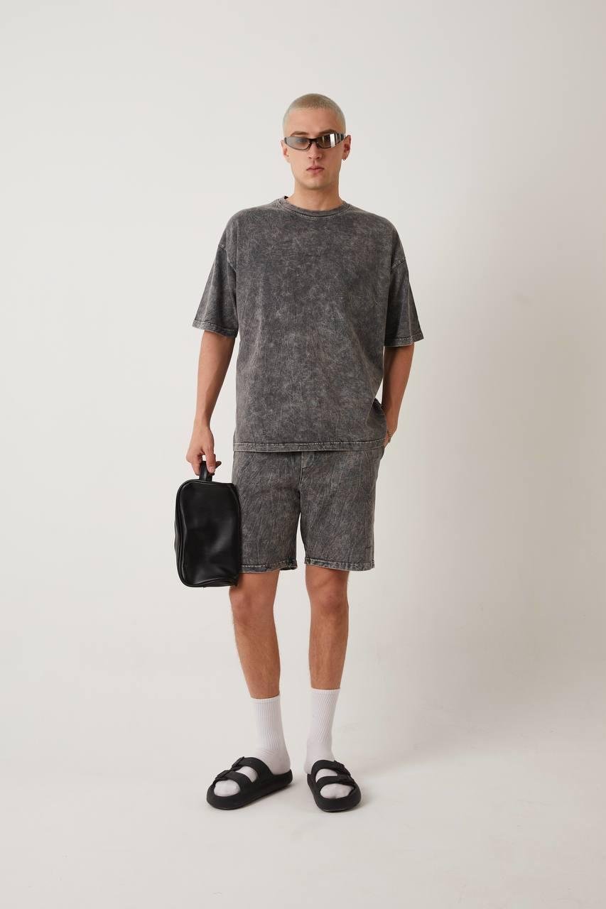 Yıkamalı Kumaş Oversize Tişört
