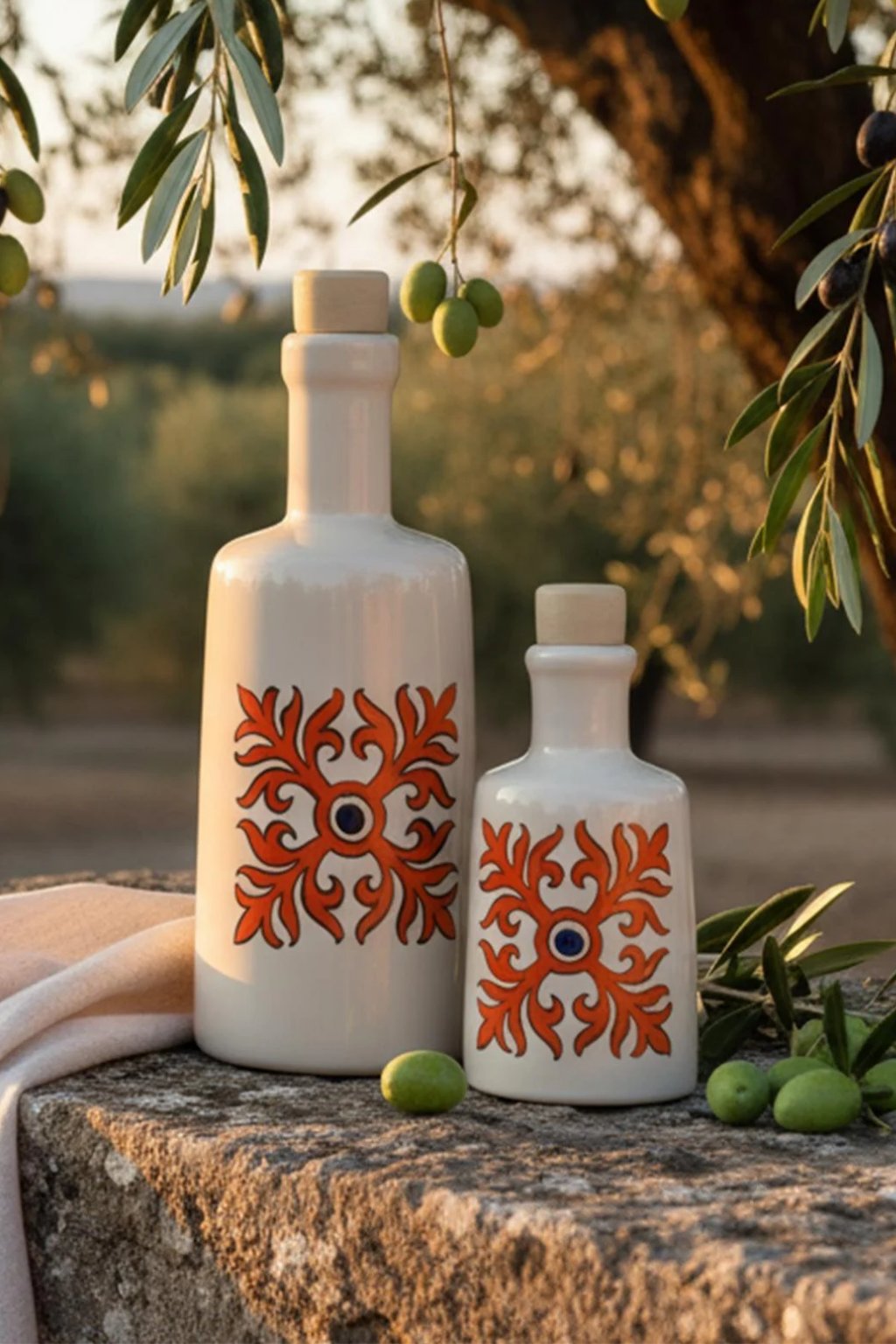 500 ml Çini Damla – El Boyama Seramik Şişe