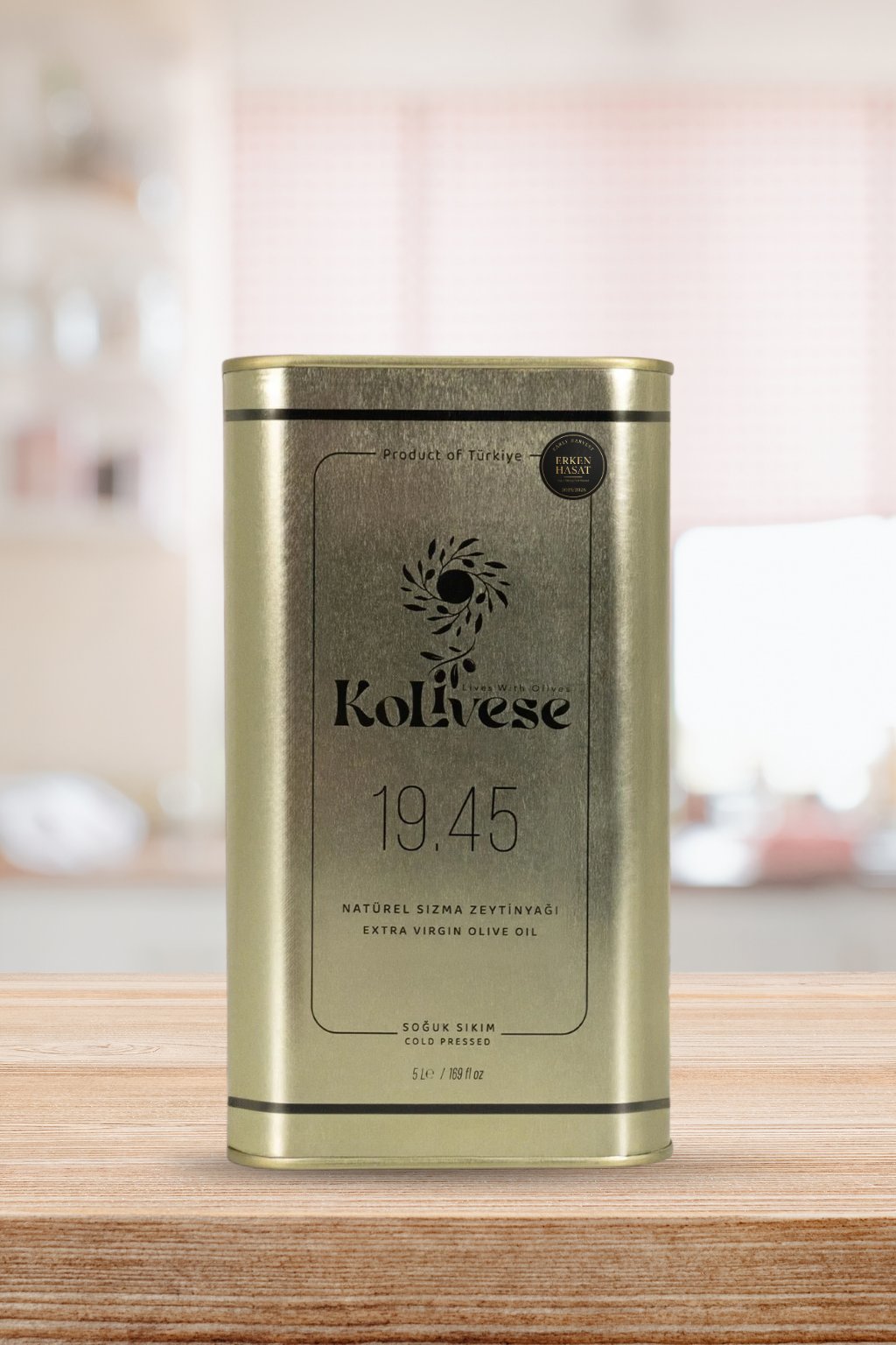 Kolivese Erken Hasat Soğuk Sıkım Natürel Sızma Zeytinyağı – 5 Litre Teneke