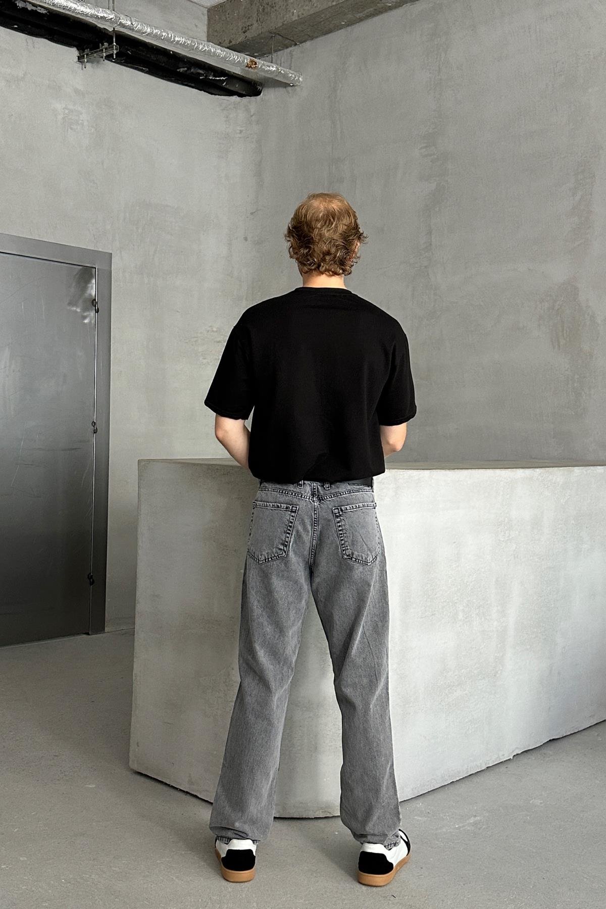 Erkek Baggy Jean Pantolon Antrasit