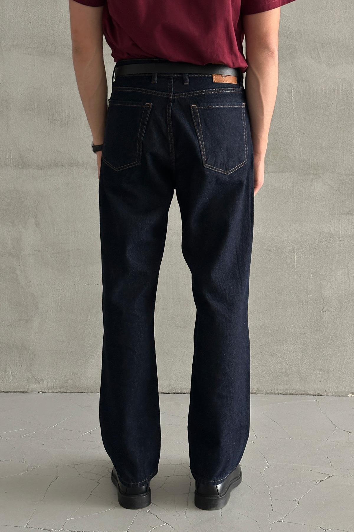 Erkek Baggy Jean Pantolon Lacivert