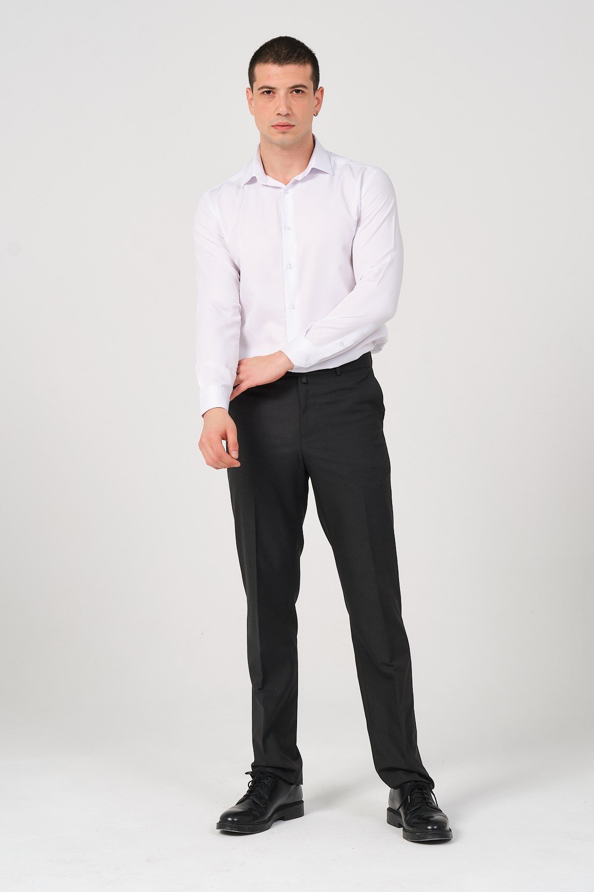 Erkek Regular Fit Kumaş Pantolon Antrasit