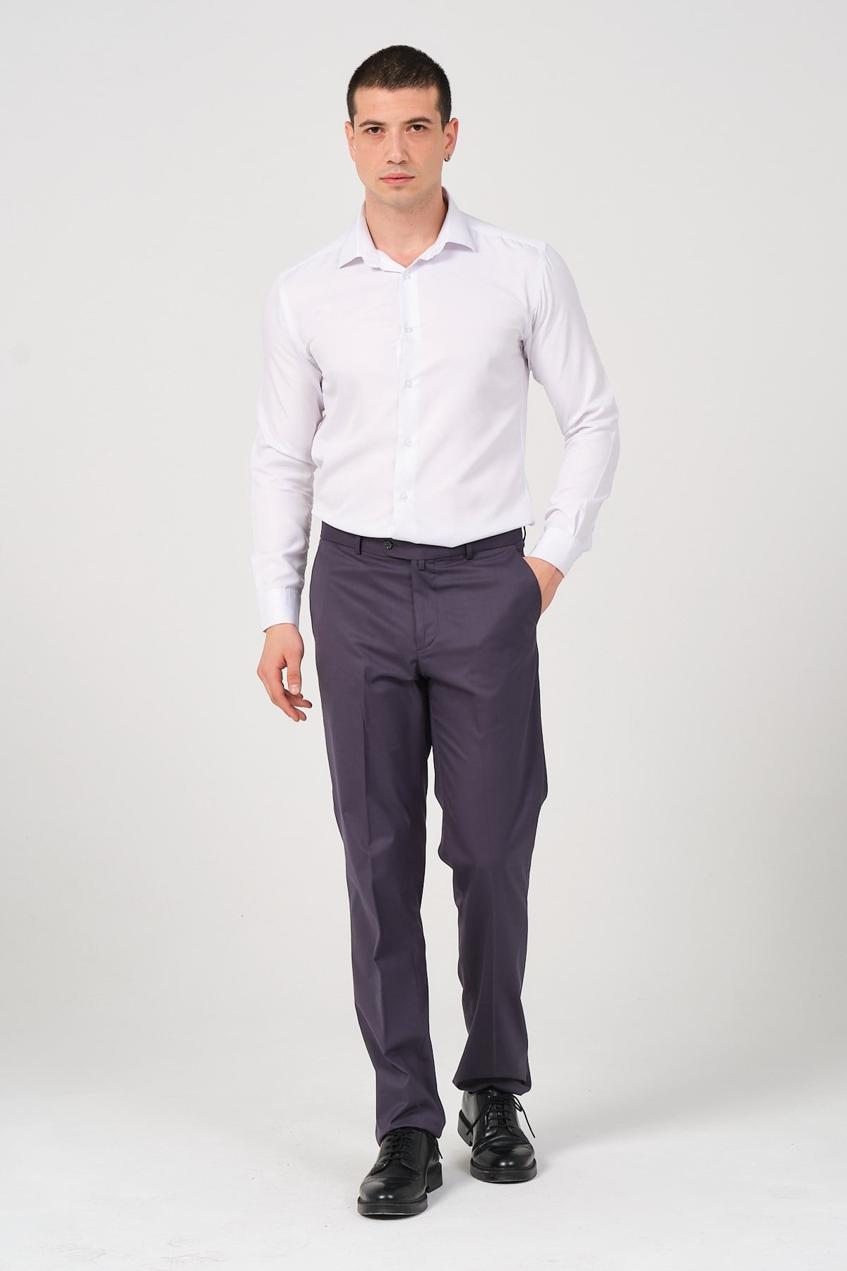 Erkek Regular Fit Kumaş Pantolon FÜME