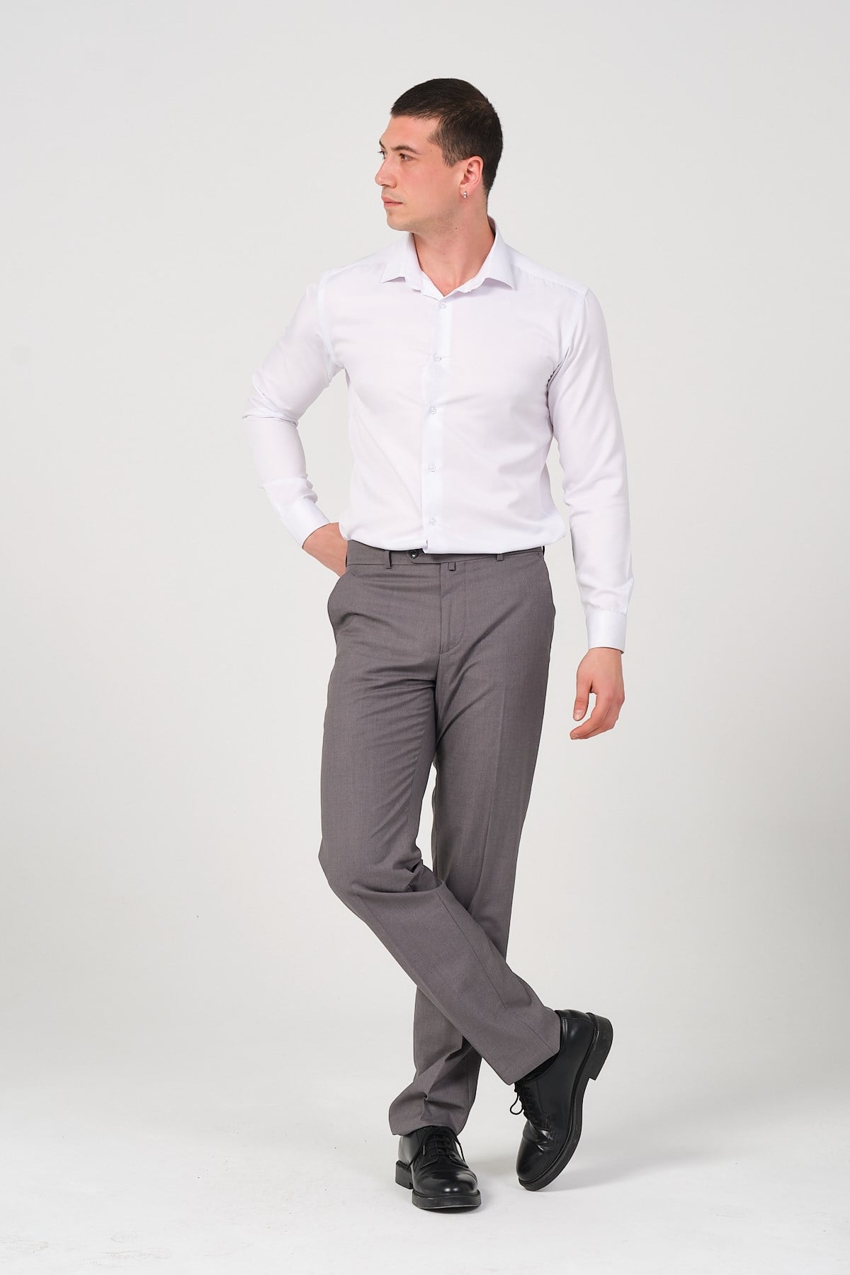 Erkek Regular Fit Kumaş Pantolon Grimelanj