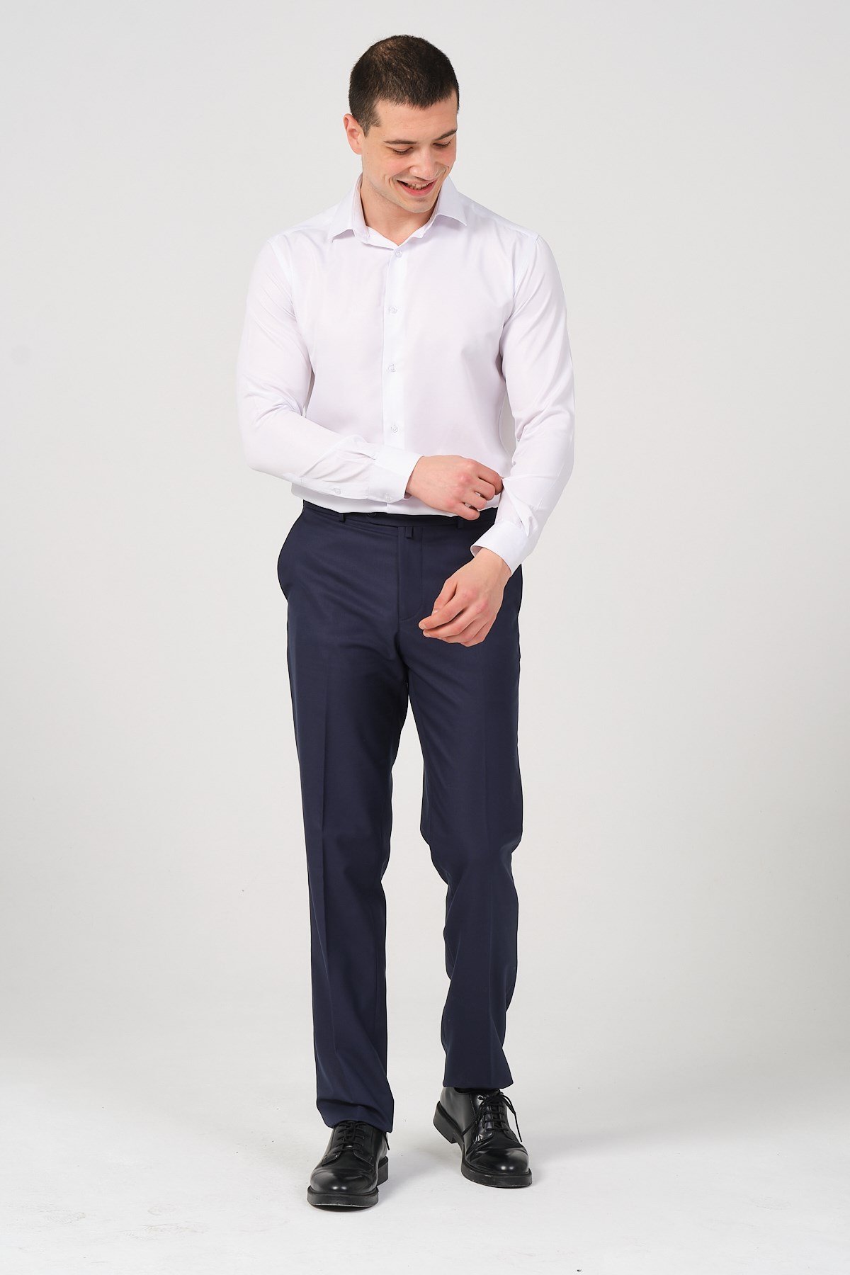 Erkek Regular Fit Kumaş Pantolon Mavi