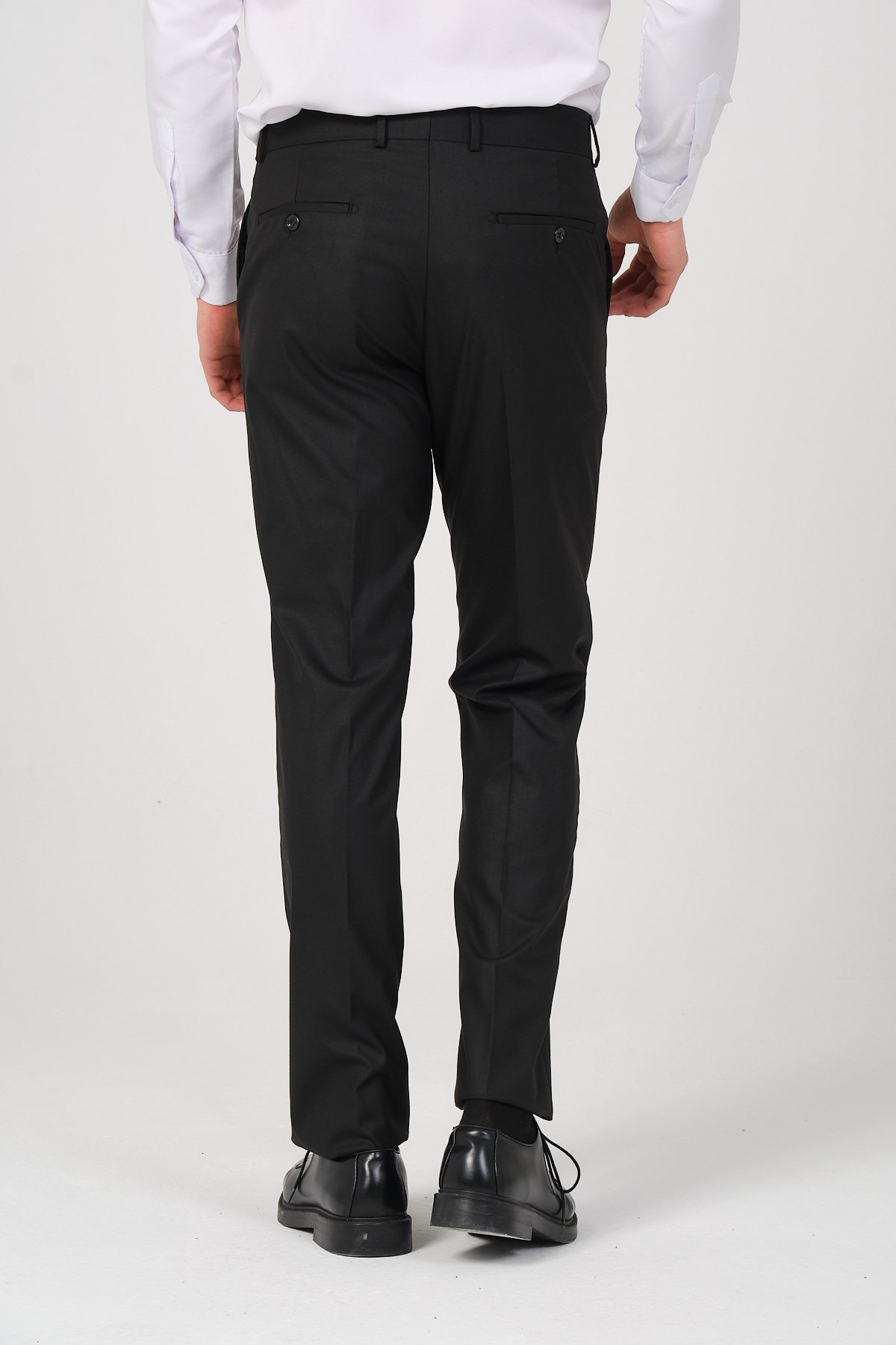 Erkek Regular Fit Kumaş Pantolon Siyah