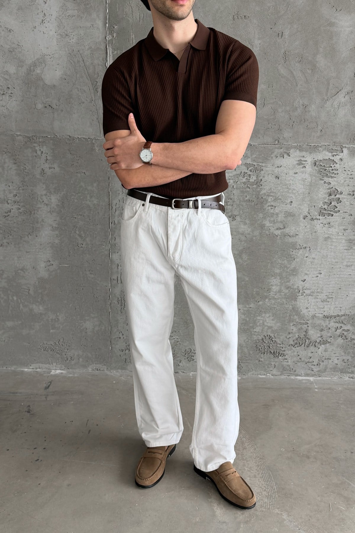 Erkek Regular Jean Pantolon Beyaz