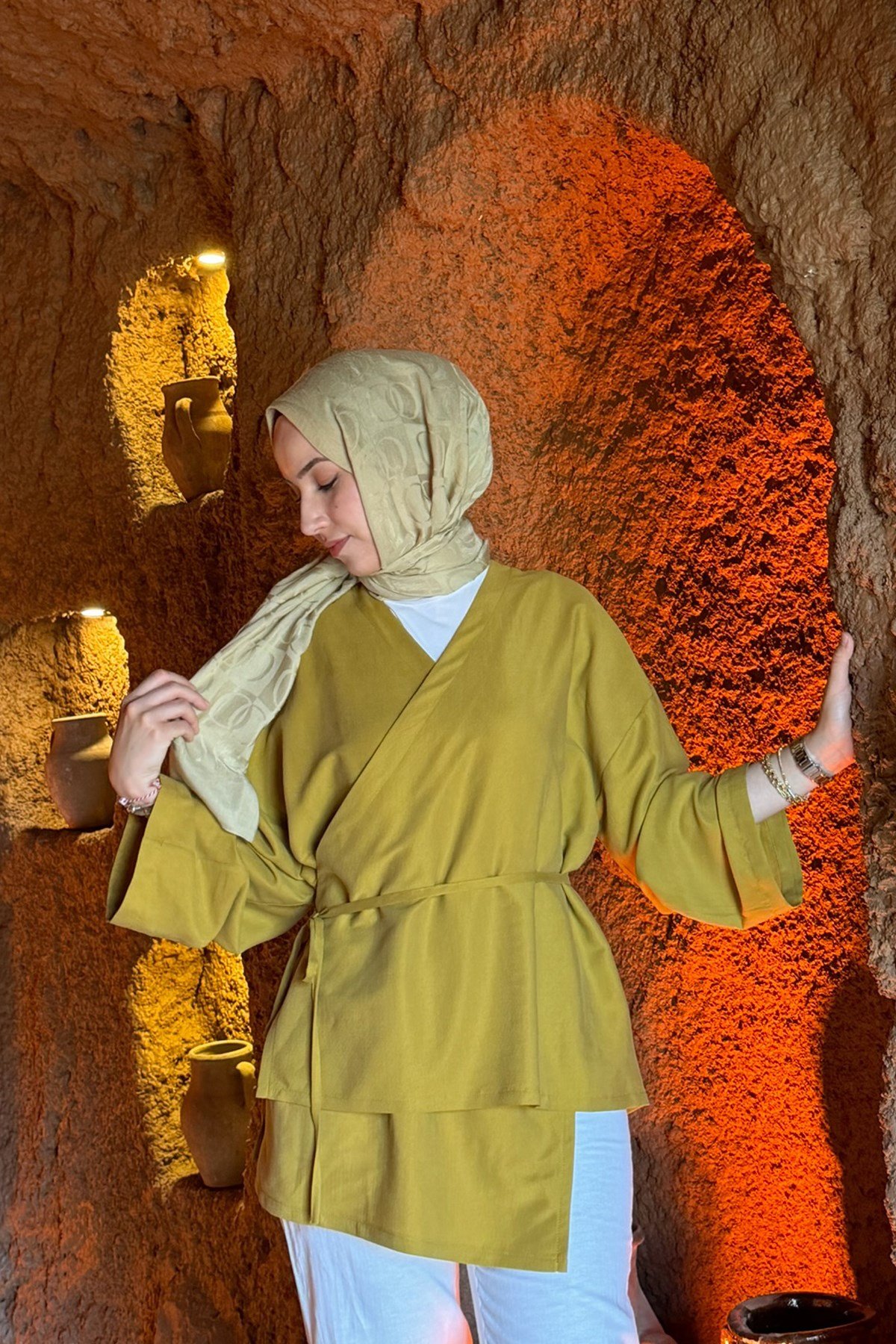 Asimetrik Kesim Kadın Kimono