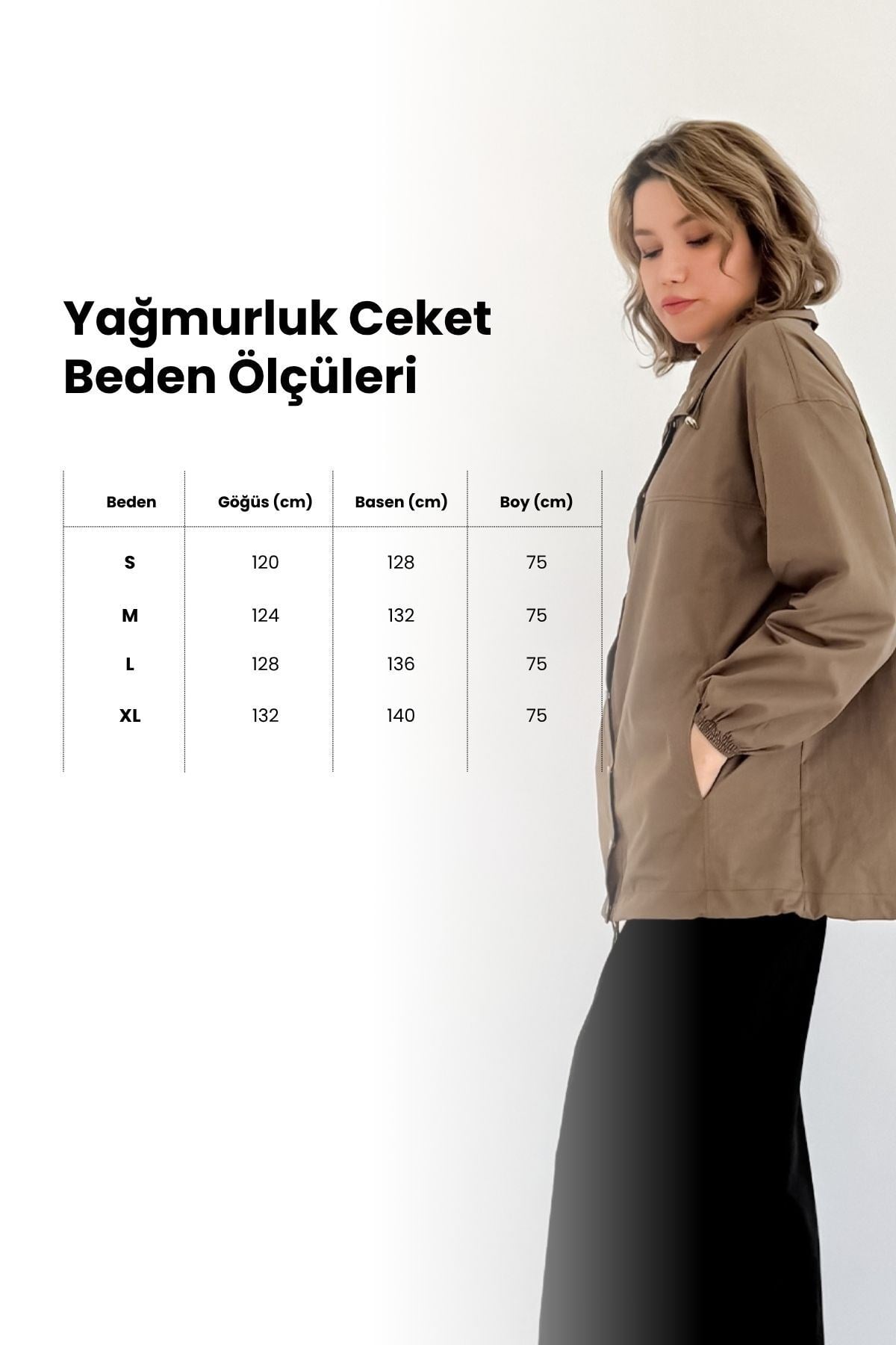 Kadın Çıt Çıtlı Yağmurluk-Rüzgarlık Ceket (Astarsız)