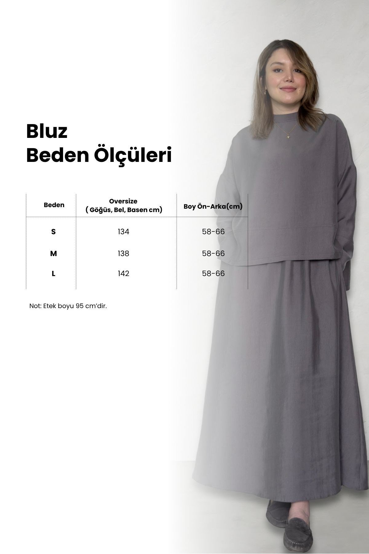 Kadın Tesettür Etek Bluz İkili Takım - Tensel Kumaş