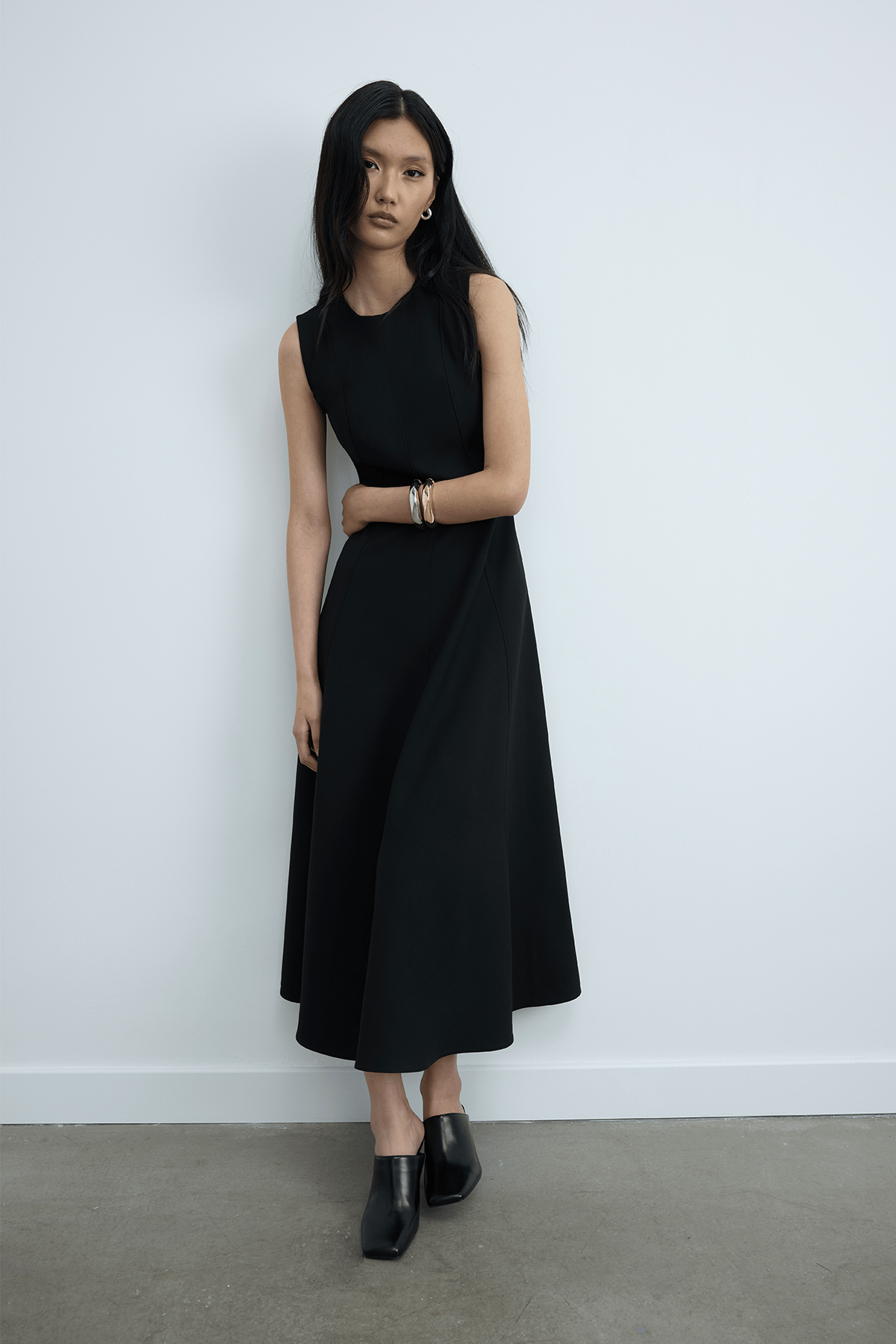 Siyah Sarah Kloş Elbise