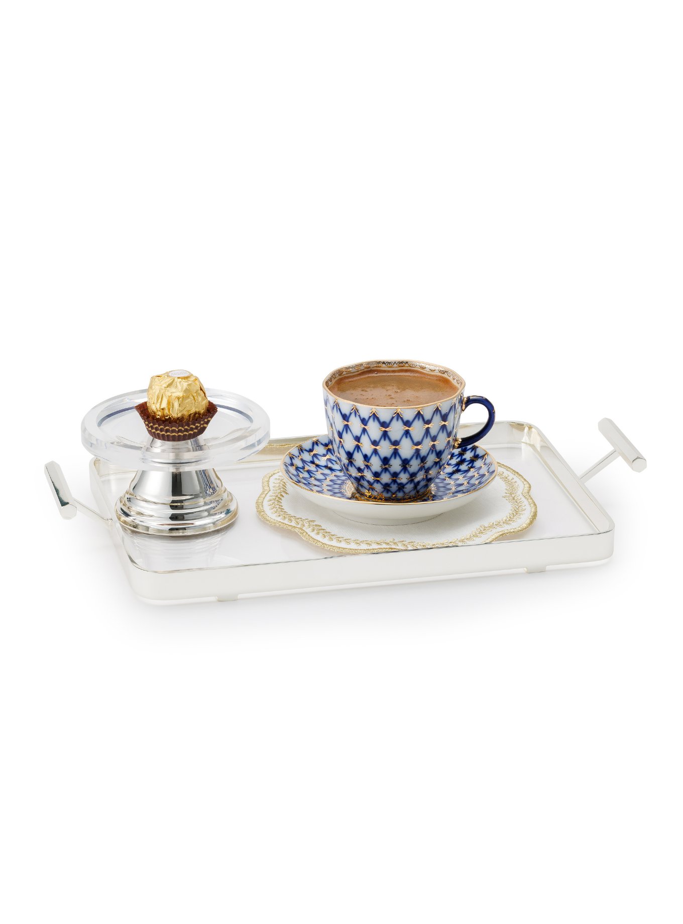Tartita Gümüş Detaylı Lokumluk