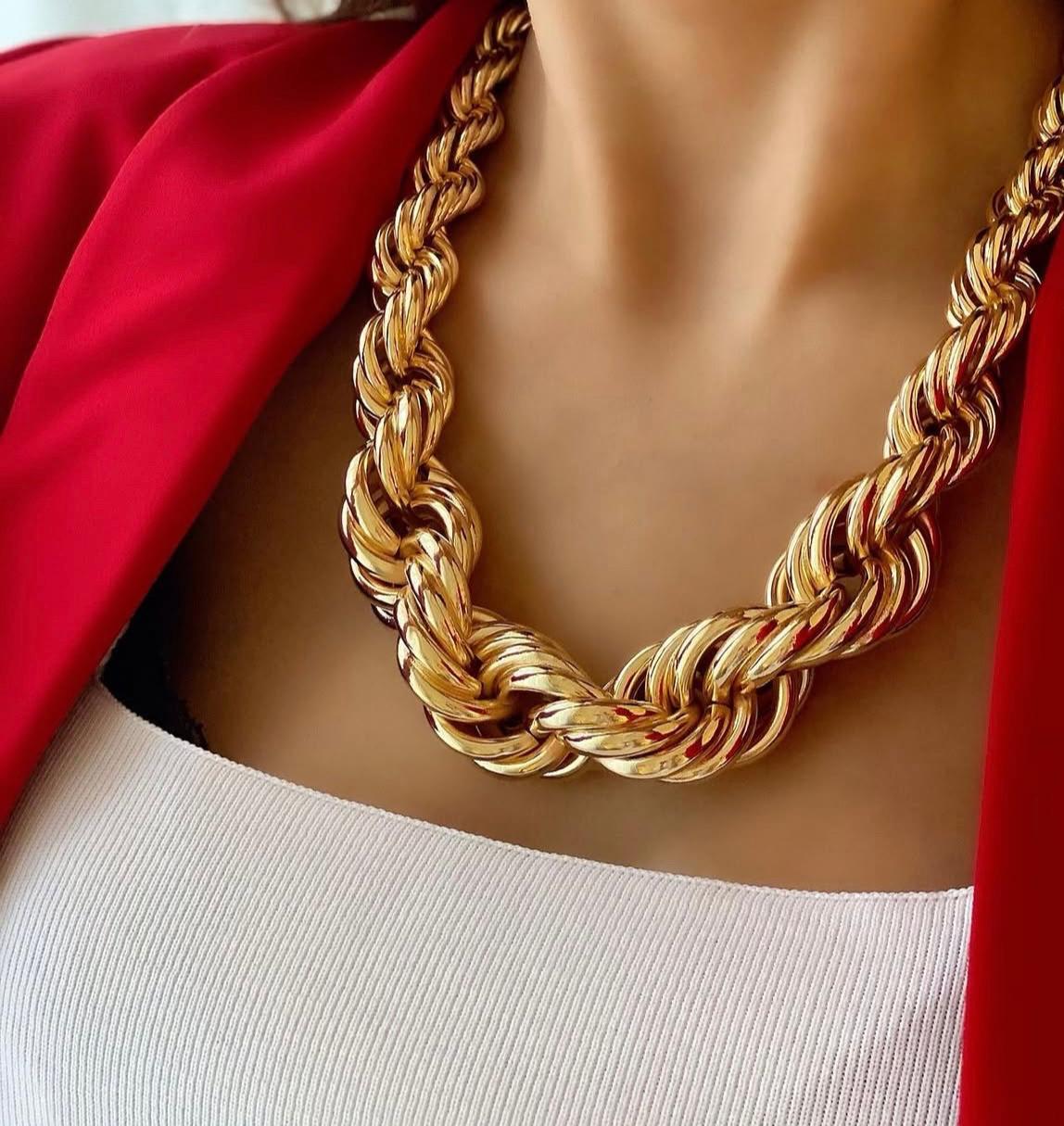 BÜYÜK GOLD BURGU KOLYE