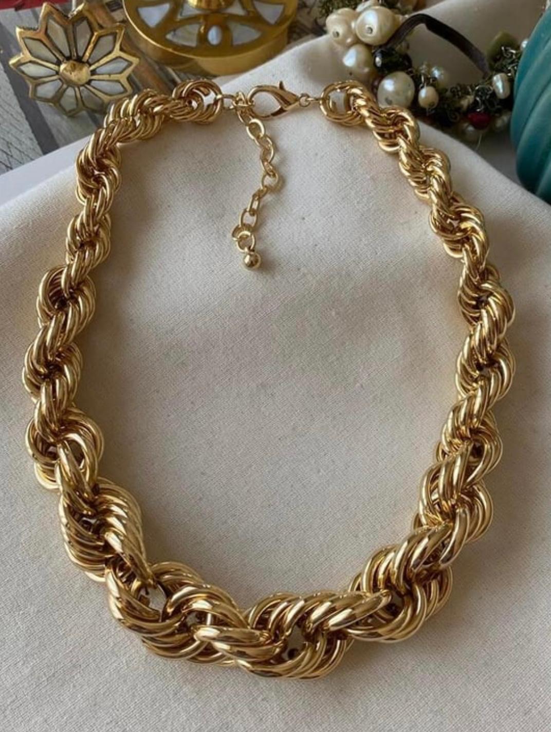 BÜYÜK GOLD BURGU KOLYE