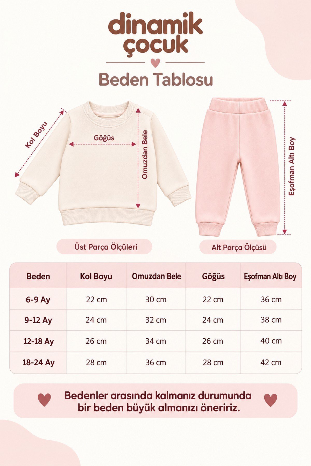 Erkek Bebek 2'li Alt Üst Takım Ayıcık Mini Nakışlı Sweatshirt Lastikli Alt Eşofman 6-24ay