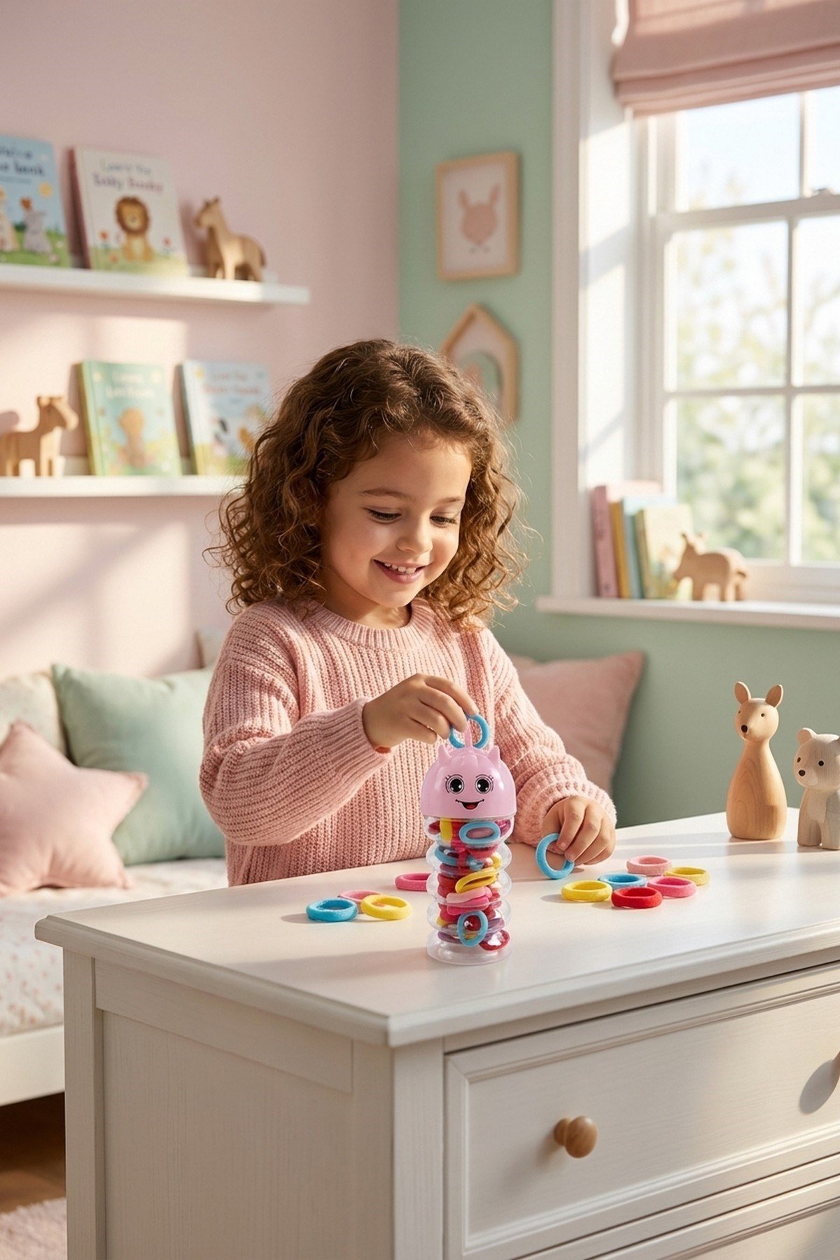 Kız Çocuk Saç Lastiği Seti Kutulu(12cm*5cm kutu boyu) Renkli Lastik Toka Seti Saç Aksesuarları Organizer Saklama Kutusu
