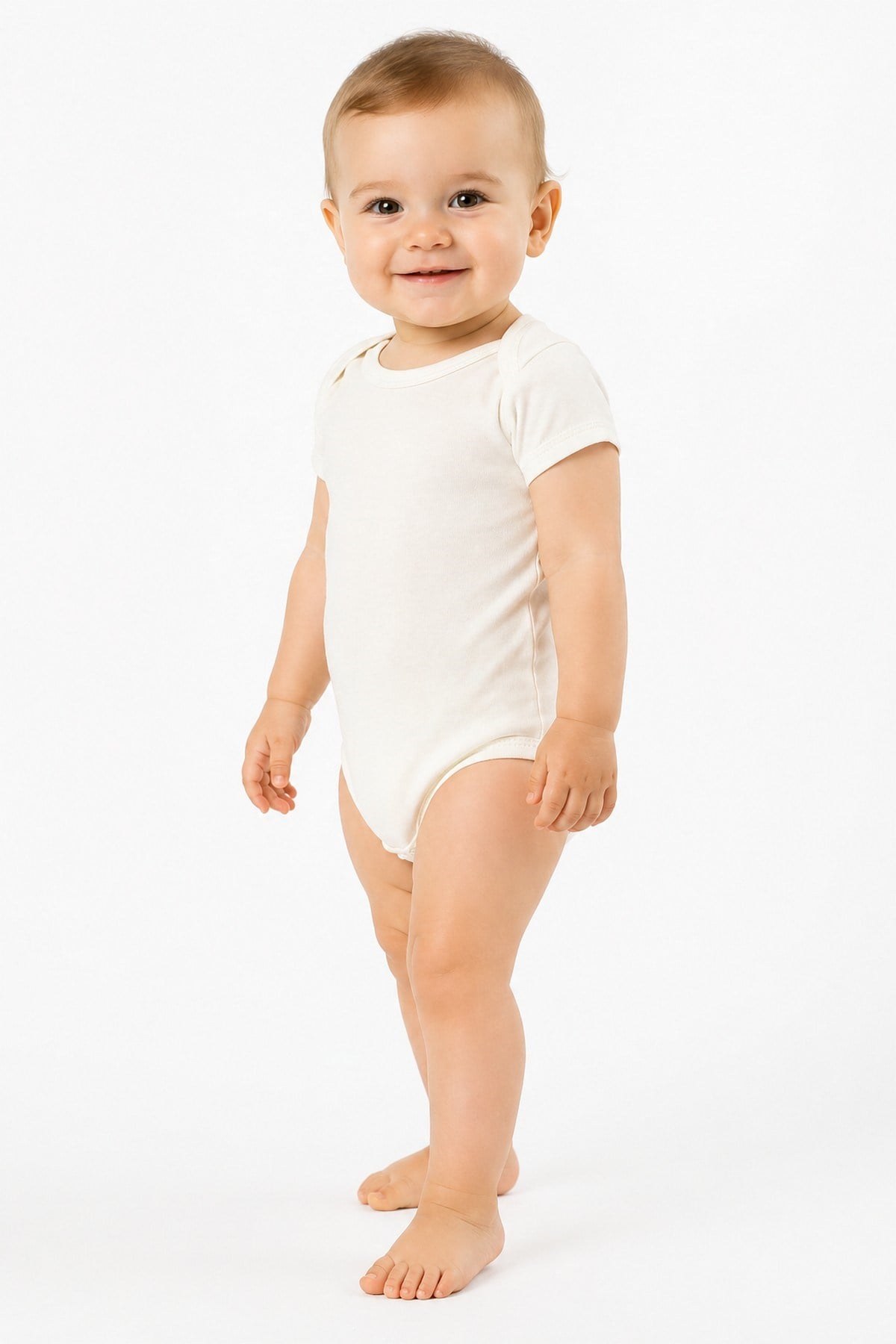 Unisex Bebek Kısa Kollu Alttan Çıtçıtlı Body %100Pamuk Basic Düz Renk Zıbın 0-12 Ay 1-4 Yaş