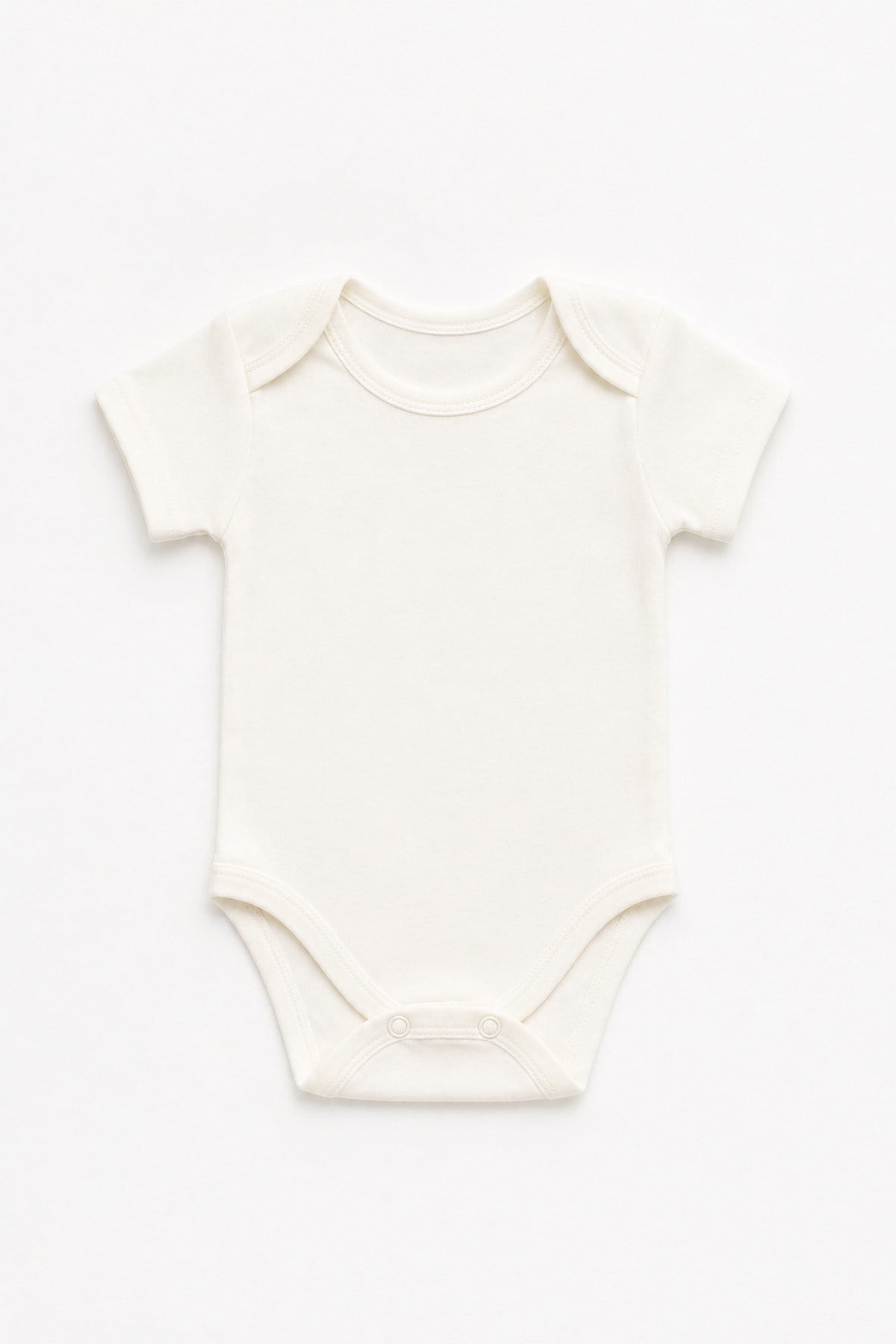 Unisex Bebek Kısa Kollu Alttan Çıtçıtlı Body %100Pamuk Basic Düz Renk Zıbın 0-12 Ay 1-4 Yaş