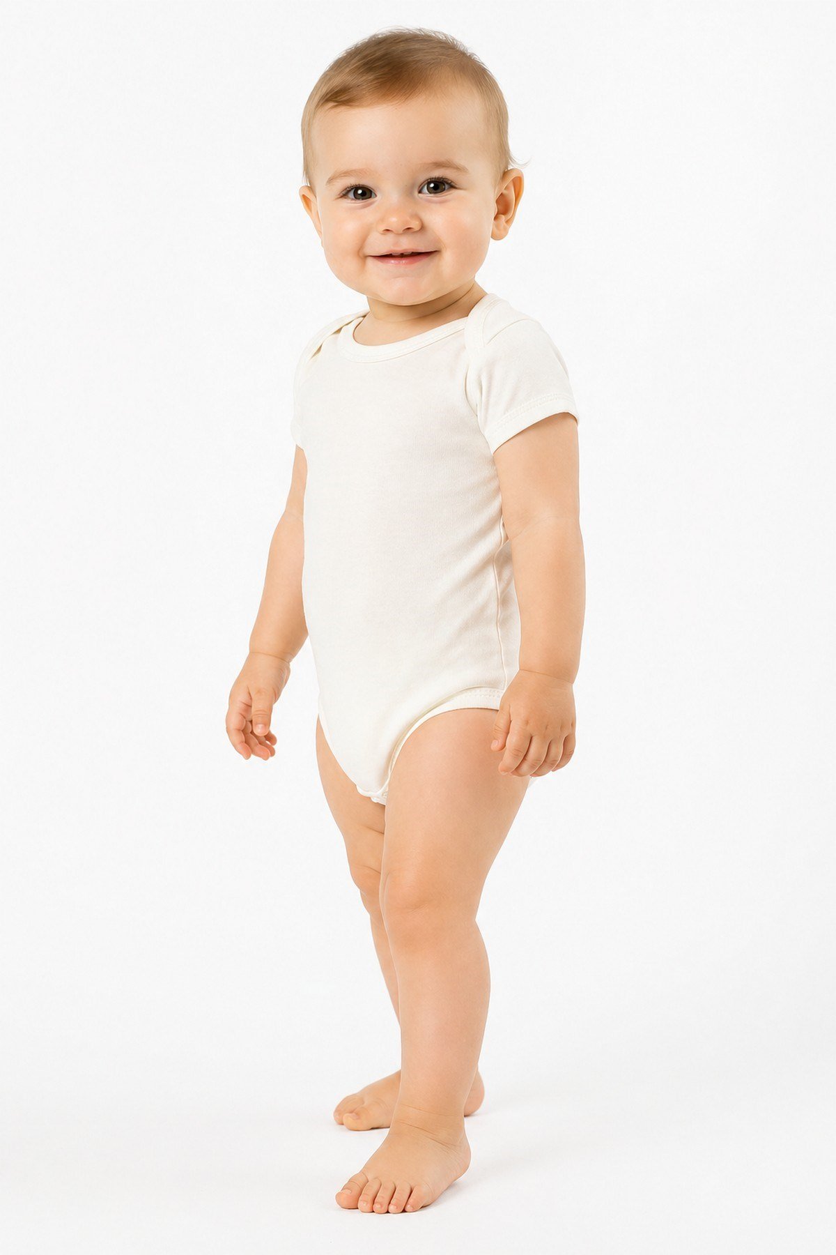 Unisex Bebek Kısa Kollu Alttan Çıtçıtlı Body %100Pamuk Basic Düz Renk Zıbın 0-12 Ay 1-4 Yaş