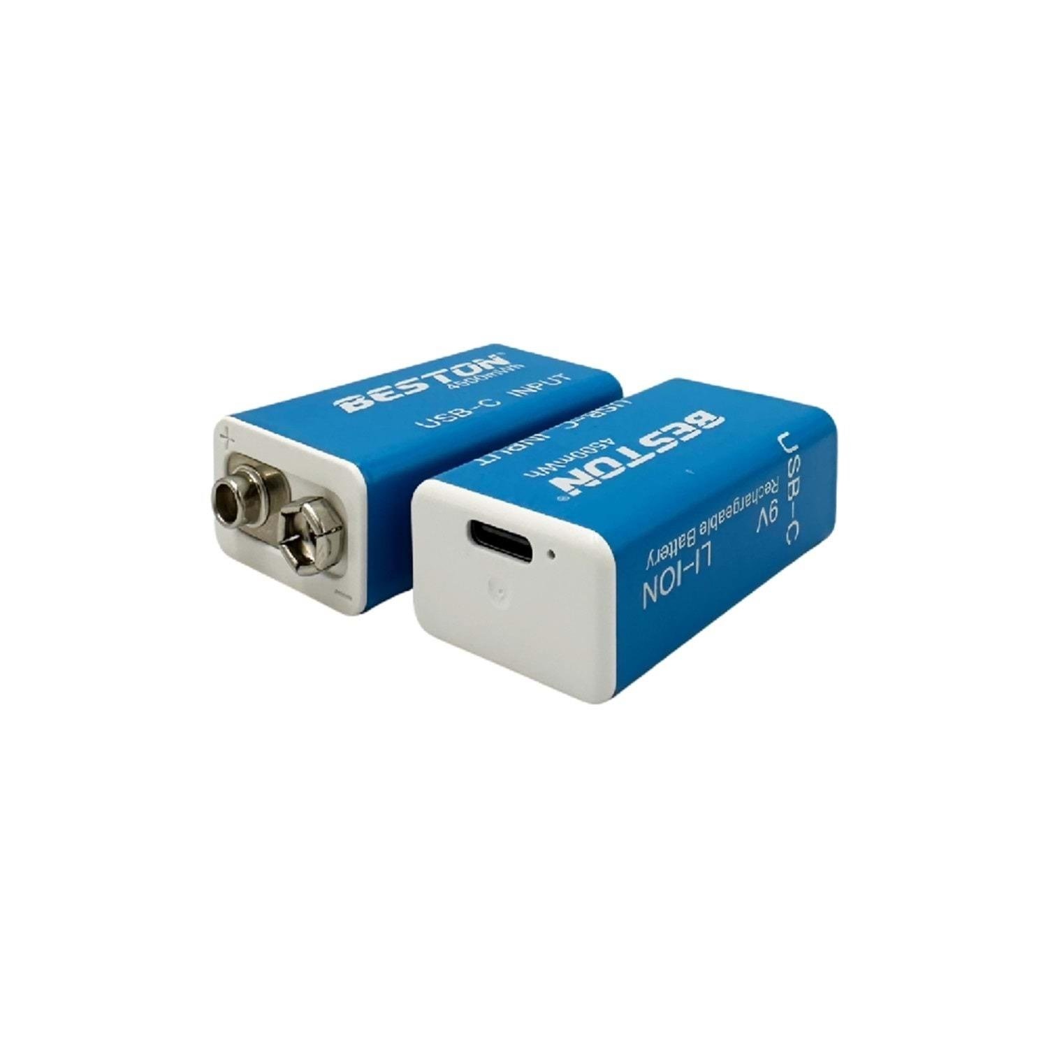 BESTON 9V Şarj Edilebilir USB-C Pil