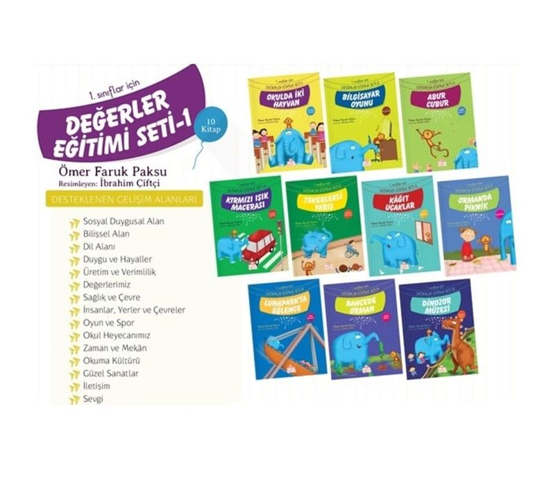 1. Sınıflar İçin Değerler Eğitimi 1.Set (10 Kitap) Nesil Çocuk Yayınları