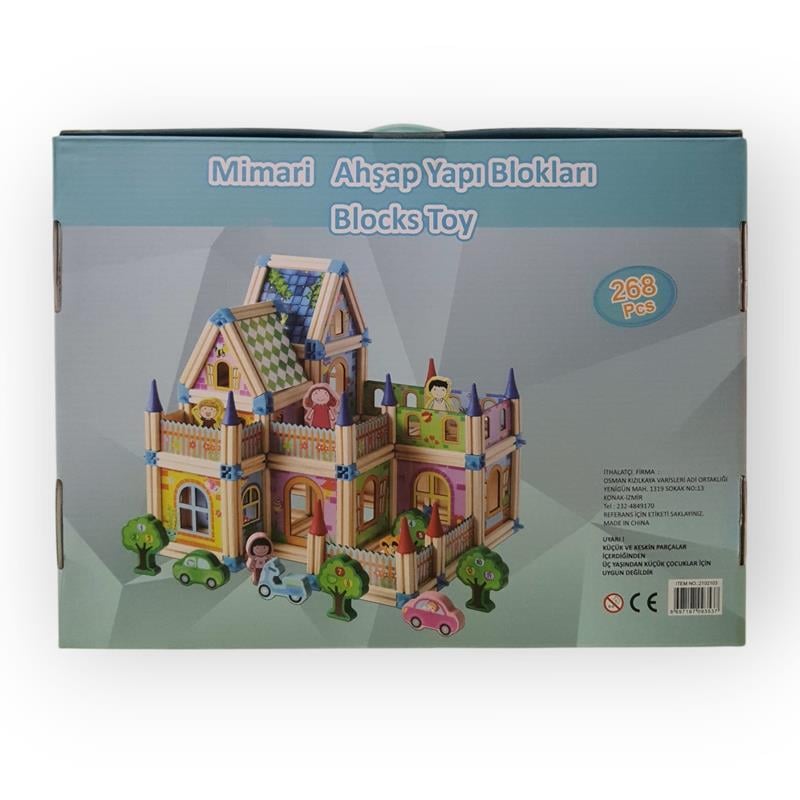 268 PARÇA MİMARİ AHŞAP YAPI BLOKLARI 