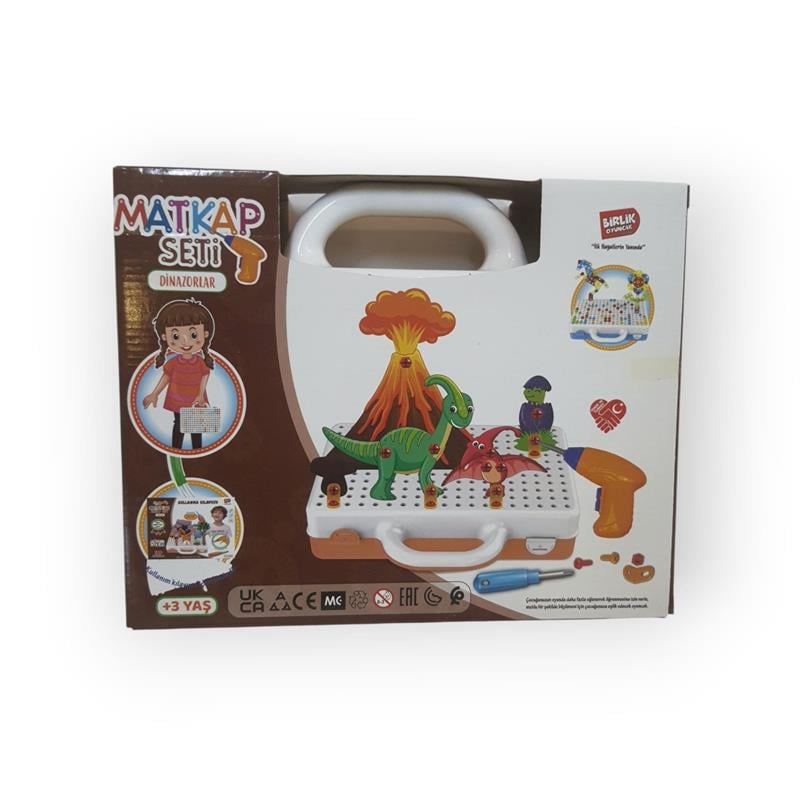 3D CREATİVE BUİLD SET DİNOZOR TEMALI 3D PUZZLE STEM OYUN SETİ 
