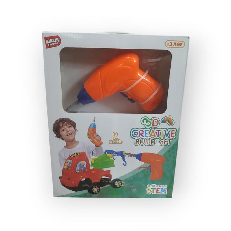3D CREATİVE BUİLD SET ELEKTRİKLİ TORNAVİDALI EĞİTİCİ SET 