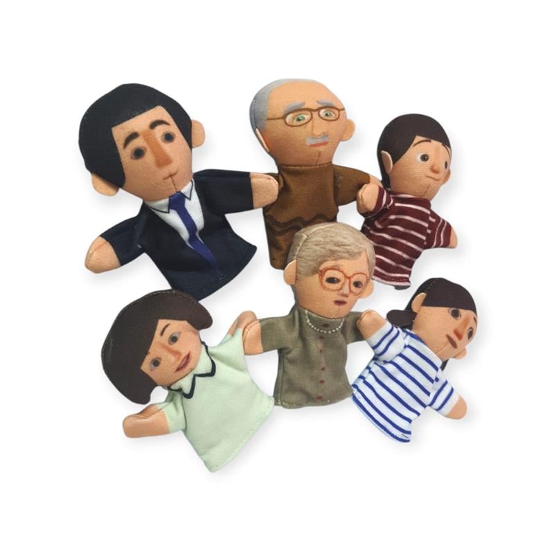 6'Lı Parmak Kukla Seti  Aile Temalı 