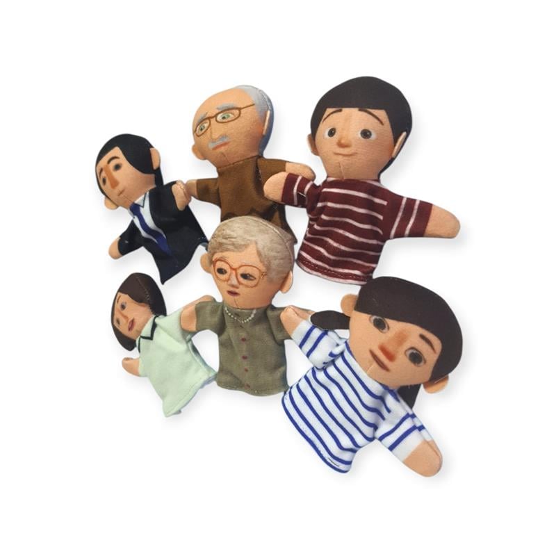 6'Lı Parmak Kukla Seti  Aile Temalı 