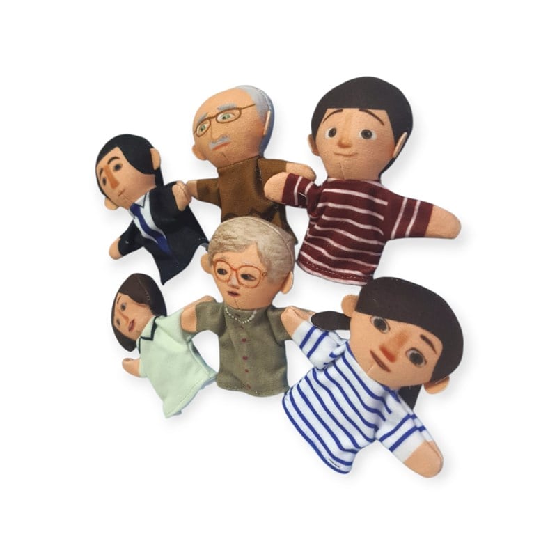 6'Lı Parmak Kukla Seti  Aile Temalı 