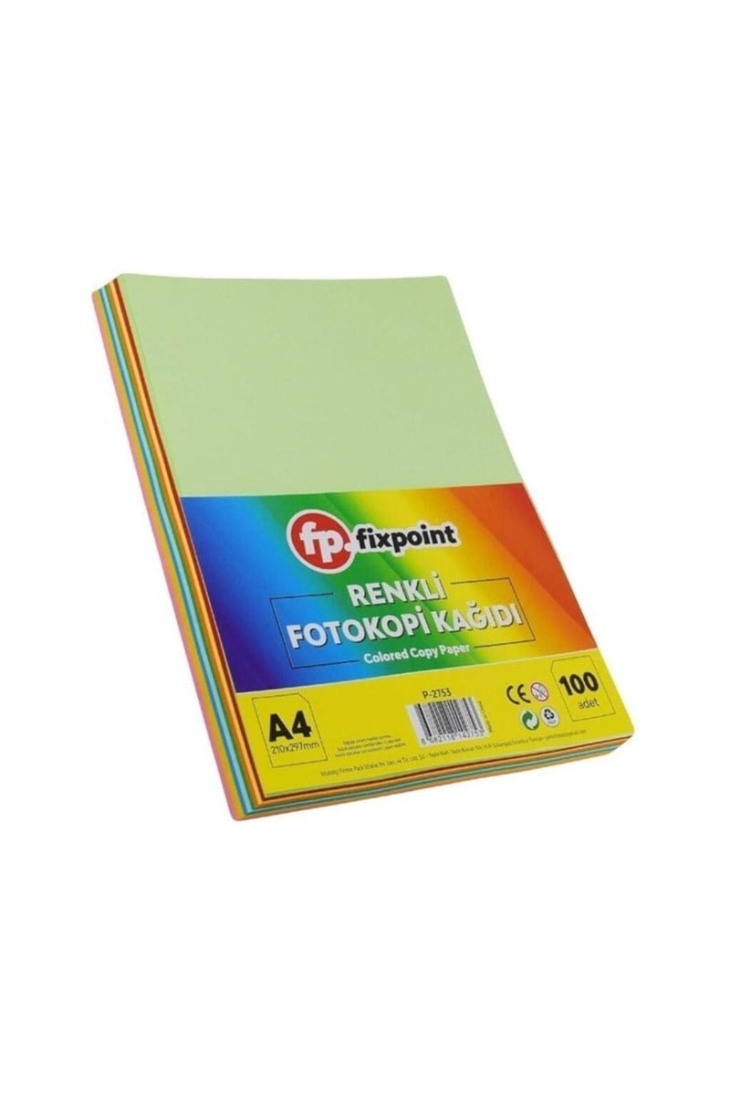 A4 Renkli Fixpoint Fotokopi Kağıdı 100'lü P-2753