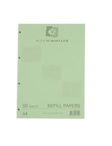 Alex Shoeller Kolej Yedeği A4 Kareli Renkli Alx-872 50'li Paket