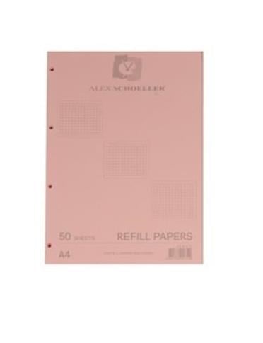 Alex Shoeller Kolej Yedeği A4 Kareli Renkli Alx-872 50'li Paket