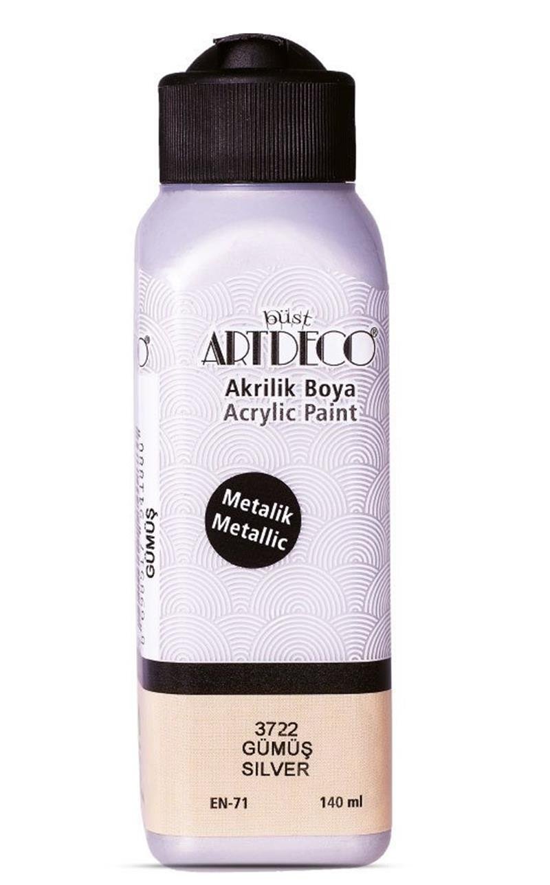 Artdeco Akrilik Boya 140ml Metalik Gümüş 3722