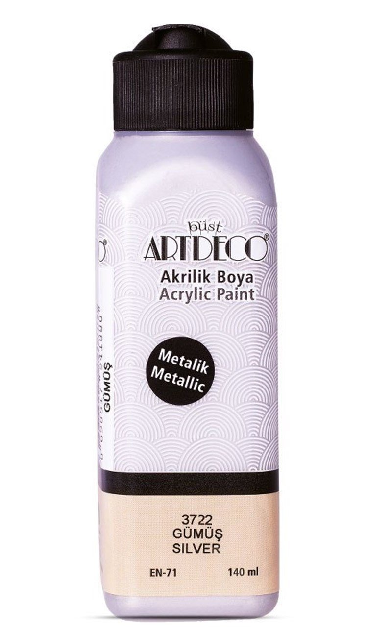 Artdeco Akrilik Boya 140ml Metalik Gümüş 3722