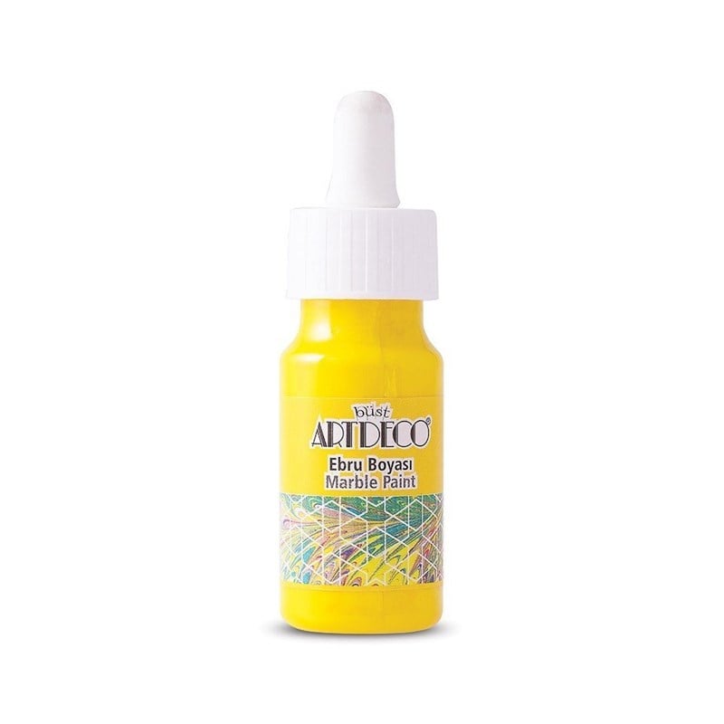 Artdeco Ebru Boyası 30ml Damlalıklı Sarı 01