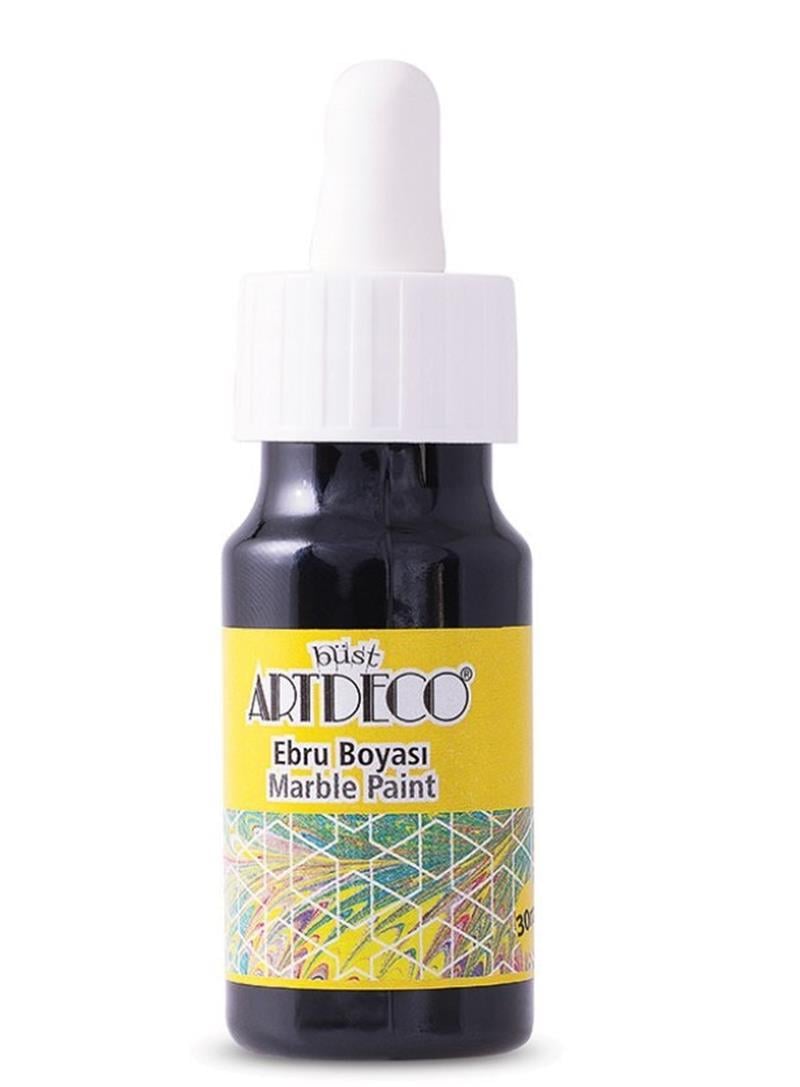 Artdeco Ebru Boyası 30ml Damlalıklı Siyah
