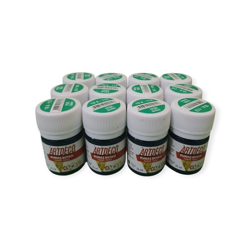 Artdeco Kumaş Boyası 25ml Yeşil 12'li Paket